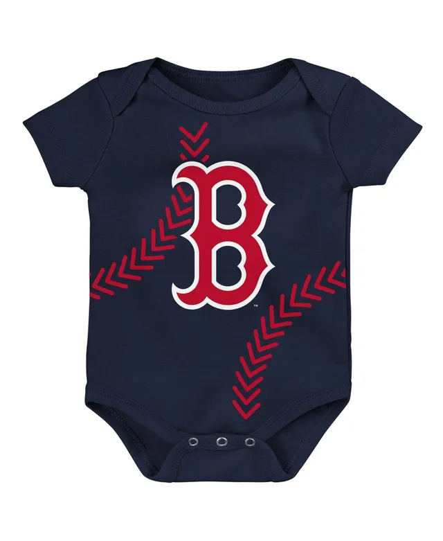 Infant Atlanta Braves Navy/Red/Gray Born To Win 3-Pack Bodysuit Set