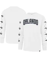 Men's '47 Brand White Orlando Magic City Edition Downtown Franklin Long Sleeve T-shirt