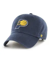 Men's '47 Brand Navy Indiana Pacers Team Logo Clean Up Adjustable Hat