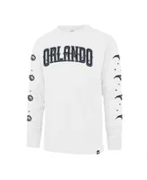 Men's '47 Brand White Orlando Magic City Edition Downtown Franklin Long Sleeve T-shirt