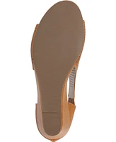 Journee Collection Women's Aretha Perforated Peep Toe Wedge Sandals
