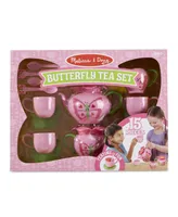 Melissa & Doug Butterfly Tea Set (15 pcs) - Play Food Accessories