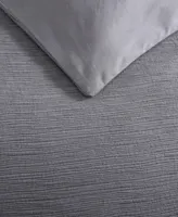 Vera Wang Solid Textured Pleats Jacquard Duvet Cover Sets Collection