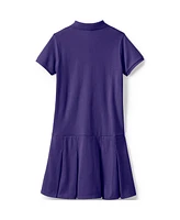 Lands' End Big Girls Plus School Uniform Short Sleeve Mesh Polo Dress at the Knee