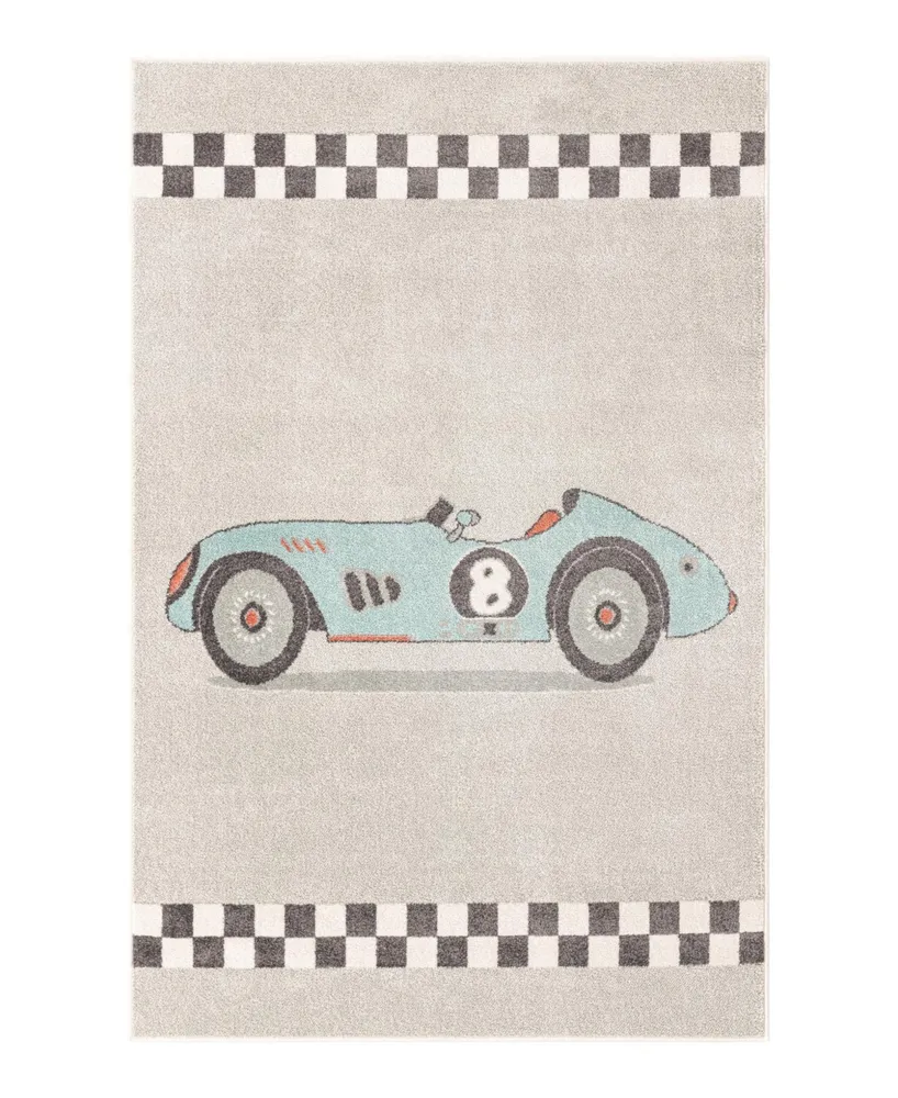 Bayshore Home Campy Kids Race Car 5'3" x 8' Area Rug