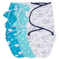 The Peanutshell Newborn Swaddles for Baby Boys and Girls, 3 Pack Set