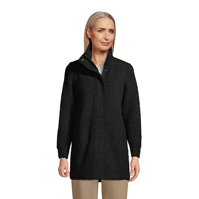 Lands' End Women's Boucle Fleece Coat