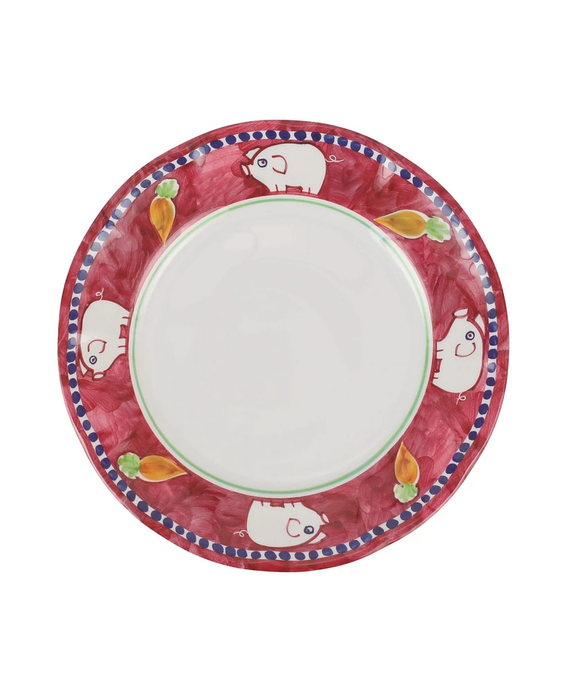 Vietri Melamine Campagna Porco Dinner Plate