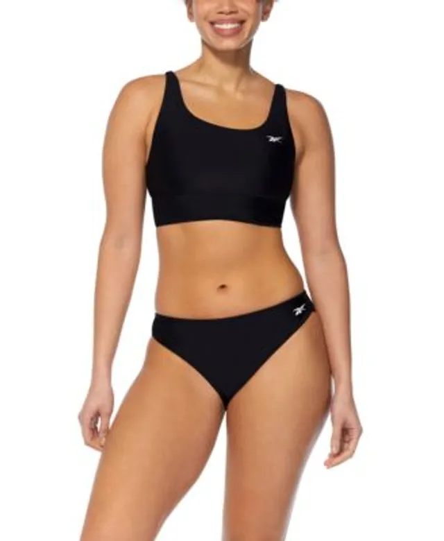 Reebok Women's Contrast-Trim Hipster Bikini Bottoms - Macy's