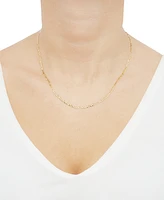 Italian Gold Figaro Link Chain 18" Necklace (2-3/8mm) in 10k Gold