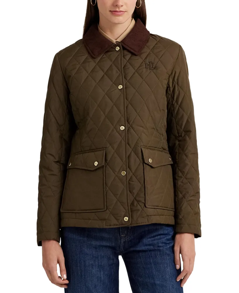 Lauren Ralph Lauren Women's Corded-Collar Quilted Coat