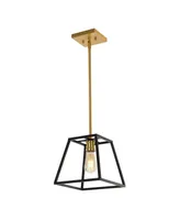 Girard 9.25" 1-Light Farmhouse Industrial Iron Led Pendant