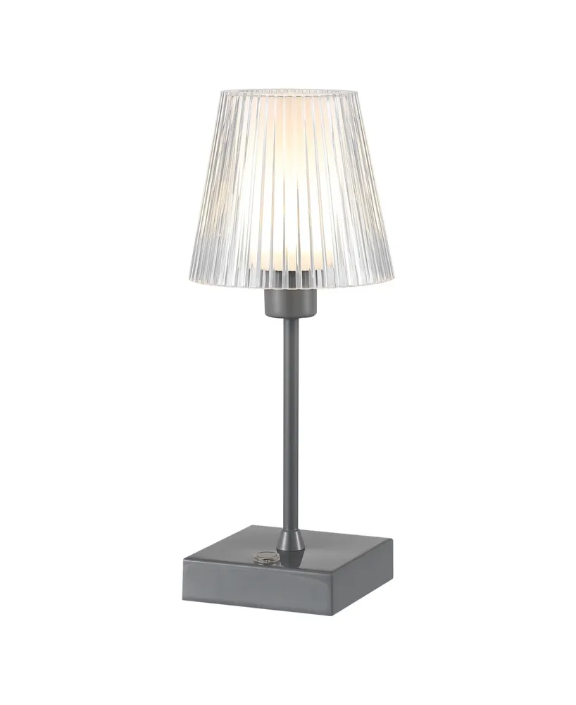 Cordless Ribbed Glass Table Lamps