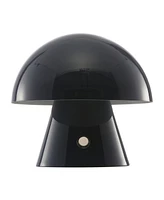 Porcini 7" Contemporary Bohemian Rechargeable, Cordless Iron Integrated Led Mushroom Table Lamp