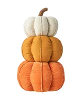 Glitzhome 13" H Fall Stacked Fabric Pumpkin