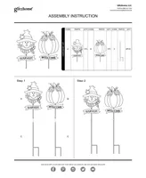 Glitzhome 36.25" H Fall Metal Scarecrow Pumpkin Yard Stake, Set of 2