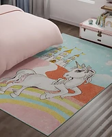 Bayshore Home Campy Kids Jolly Unicorn 5'3" x 8' Area Rug