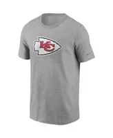 Men's Nike Heathered Gray Kansas City Chiefs Primary Logo T-shirt