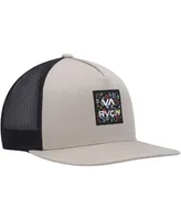 Men's Rvca Tan Va All The Way Print Trucker Snapback Hat