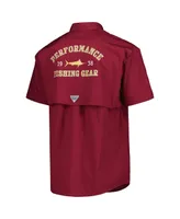 Men's Columbia Garnet Florida State Seminoles Bonehead Button-Up Shirt