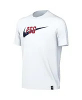 Big Boys and Girls Nike White Paris Saint-Germain Swoosh T-shirt