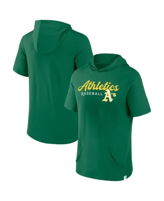 Men's Fanatics Green Oakland Athletics Offensive Strategy Short Sleeve Pullover Hoodie