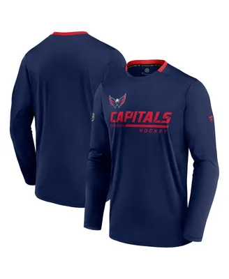 Men's Fanatics Navy Washington Capitals Authentic Pro Locker Room Long Sleeve T-shirt