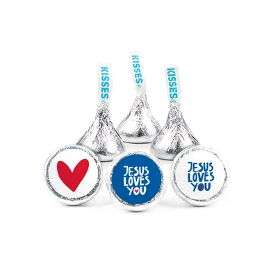 100 Pcs Religious Candy Party Favors Hershey's Kisses Vacation Bible School Church Chocolate (1lb, Approx. 100 Pcs