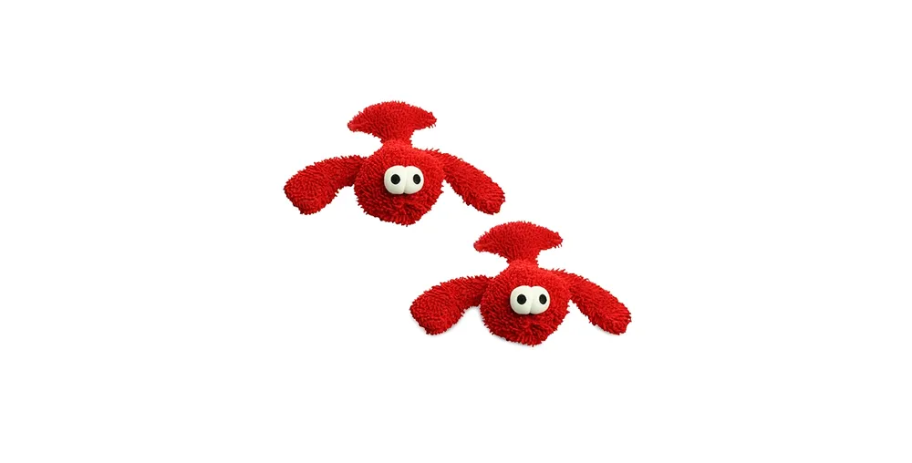 Mighty Microfiber Ball Lobster, 2-Pack Dog Toys