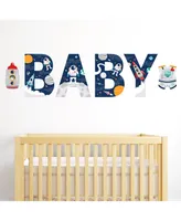 Blast Off to Outer Space Baby Shower Standard Banner Wall Decals Baby