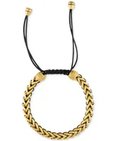 Bulova Men's Icon Cord Bracelet in Gold-Plated Stainless Steel