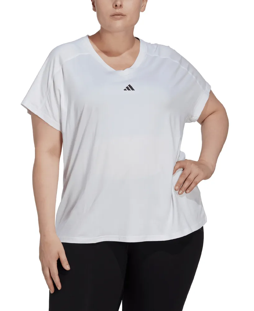 adidas Plus Train Essentials V-Neck Short-Sleeve Tee