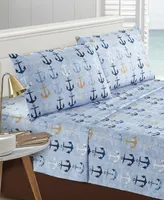 Harper Lane Anchors Away Microfiber -Pc. Sheet Set