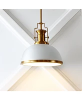 Homer 13" 1-Light Modern Industrial Iron Led Dome Pendant