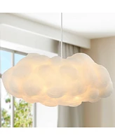 Zephyr 23" 2-Light Modern Contemporary Silk Led Cloud Pendant