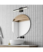 Mario 22" 1-Light Modern Contemporary 360-Degree Rotatable Iron, Seeded Acrylic Integrated Led Vanity Light