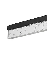Mario 22" 1-Light Modern Contemporary 360-Degree Rotatable Iron, Seeded Acrylic Integrated Led Vanity Light