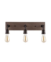 Corbett 22.13" 3-Light Rustic Farmhouse Iron Led Vanity