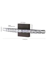 Alyson 18" 1-Light Bohemian Industrial Iron, Acrylic Integrated Led Vanity Light