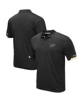 Men's Colosseum Black Purdue Boilermakers Big and Tall Santry Polo Shirt