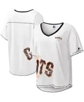 Women's Starter White San Francisco Giants Perfect Game V-Neck T-shirt