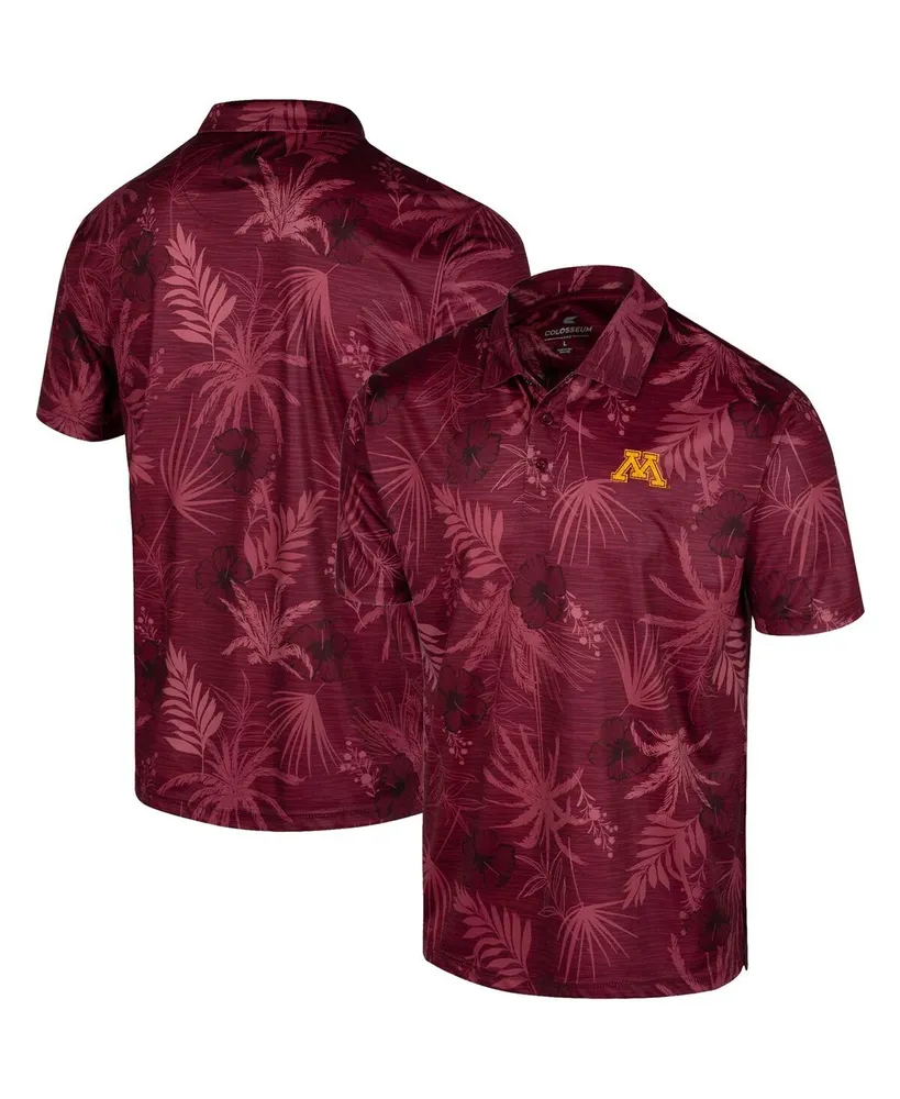 Men's Colosseum Maroon Minnesota Golden Gophers Palms Team Polo Shirt