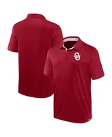 Men's Fanatics Heather Crimson Oklahoma Sooners Classic Homefield Polo Shirt