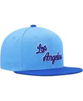 Big Boys and Girls Mitchell & Ness Powder Blue, Royal Los Angeles Lakers Two-Tone Snapback Hat