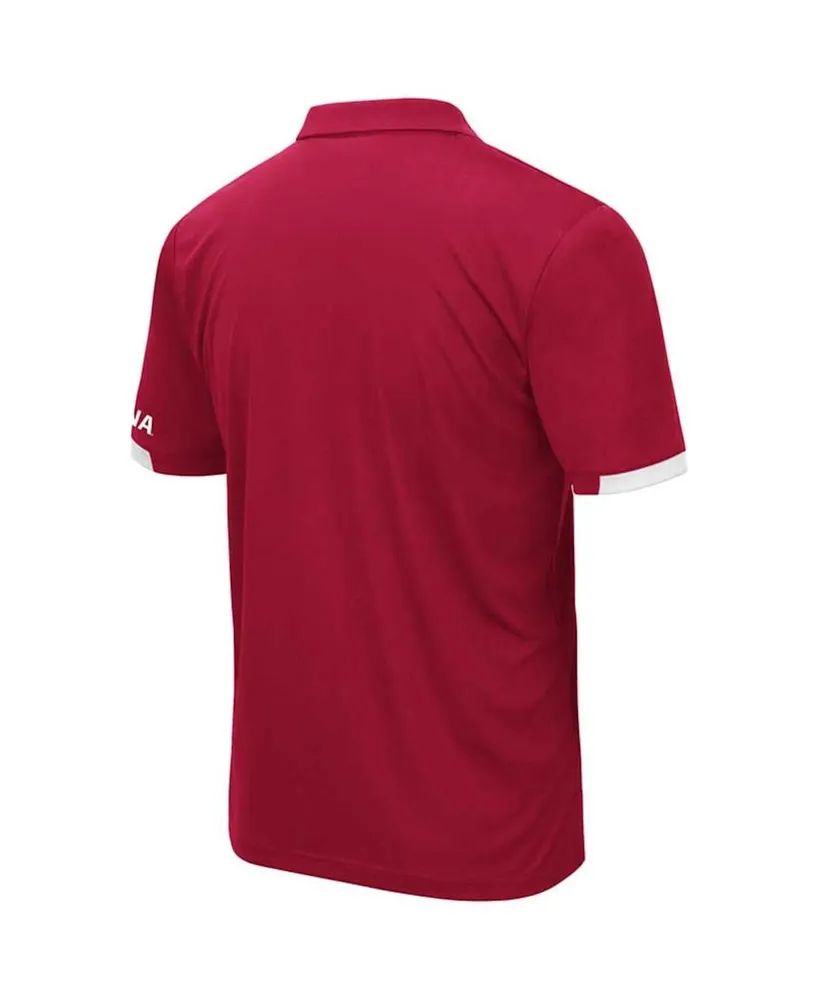 Men's Colosseum Crimson Indiana Hoosiers Big and Tall Santry Polo Shirt