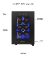 Tzumi IonChill 6-Bottle Wine Cooler 13-Liter Mini Fridge