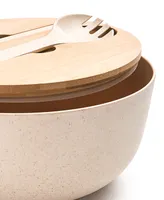 Oake Salad Bowl with Lid & Pair of Servers, Created for Macy's