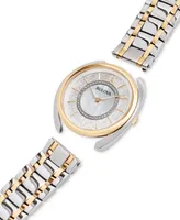 Bulova Women's Duality Diamond (1/10 ct. t.w.) Two-Tone Stainless Steel Bracelet Watch Box Set 34mm - Two