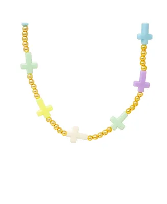 Girl's Cross Bead Necklace