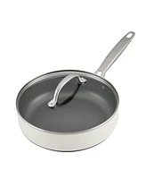 Anolon Achieve Hard Anodized Nonstick 3 Quart Saute Pan with Lid